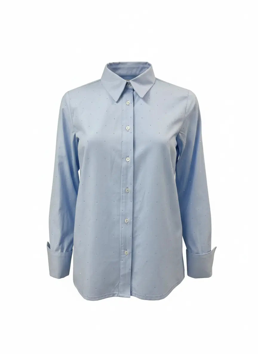 Camicia Oxford con strass DORABELLA