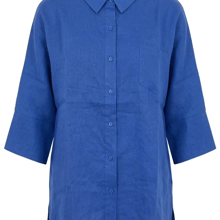 Camicia bi-materiale in Lino DORABELLA