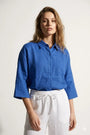 Camicia bi-materiale in Lino DORABELLA