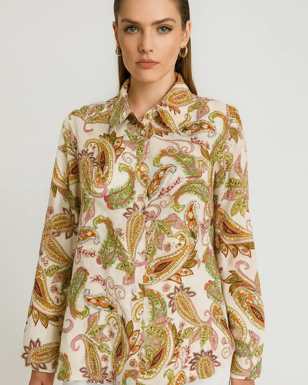 Camicia con colletto, a maniche lunghe con stampa all over DORABELLA