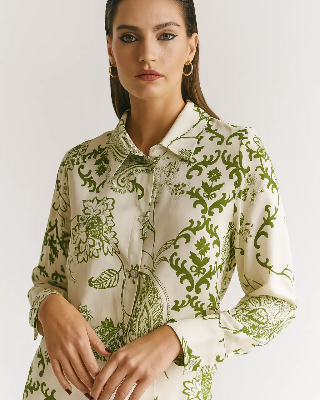 Camicia con colletto, a maniche lunghe con stampa all over DORABELLA