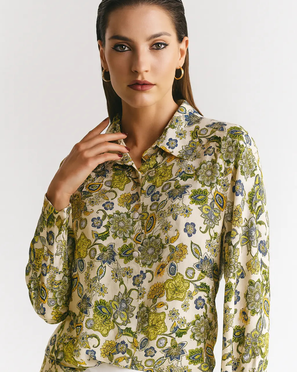 Camicia con colletto, a maniche lunghe con stampa all over DORABELLA