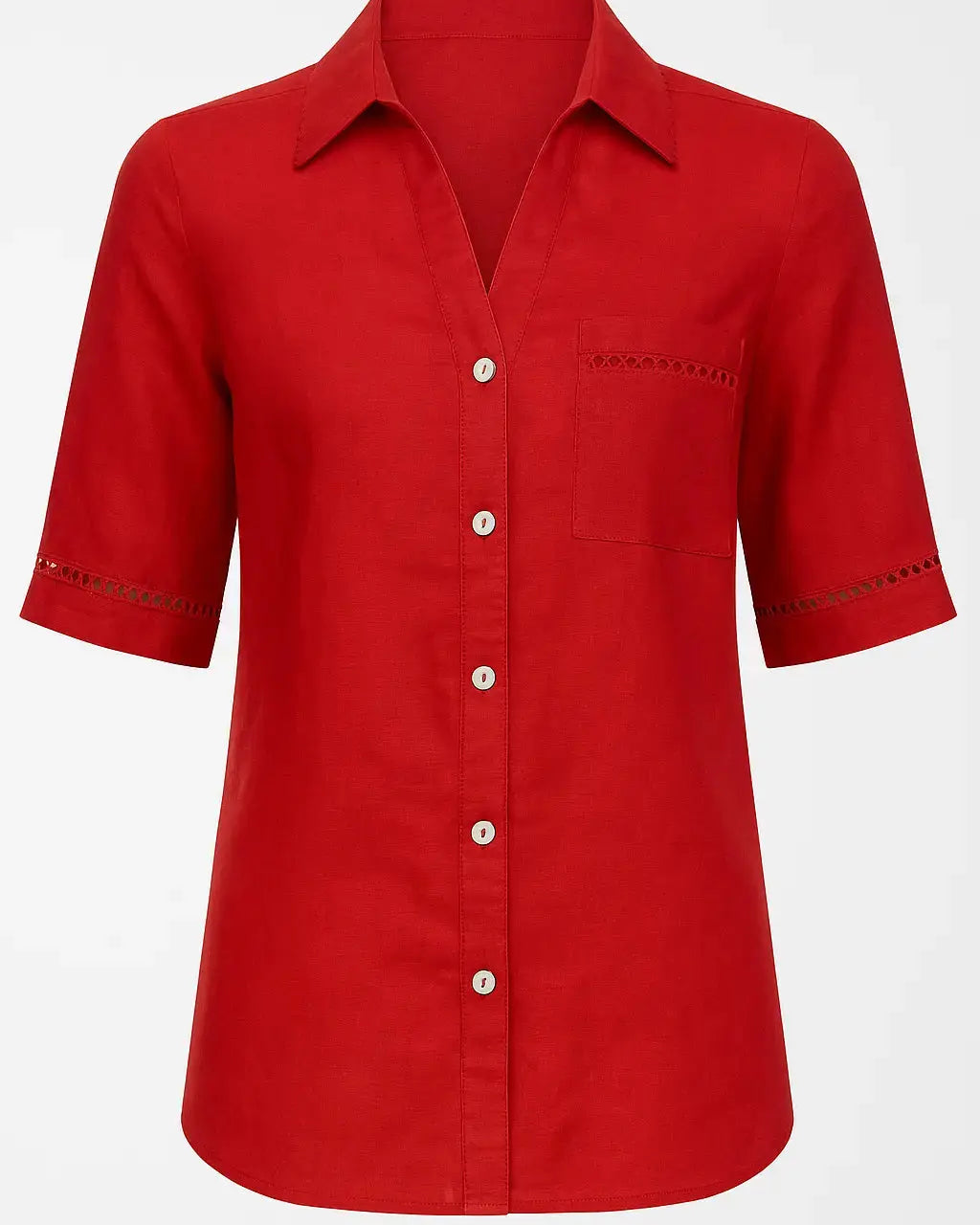 Camicia con colletto, taschino e passamaneria a rete DORABELLA XL