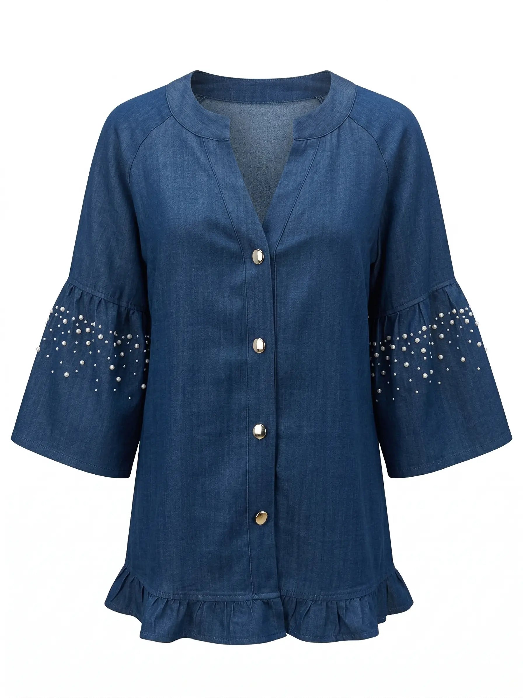 Camicia con collo coreana DORABELLA