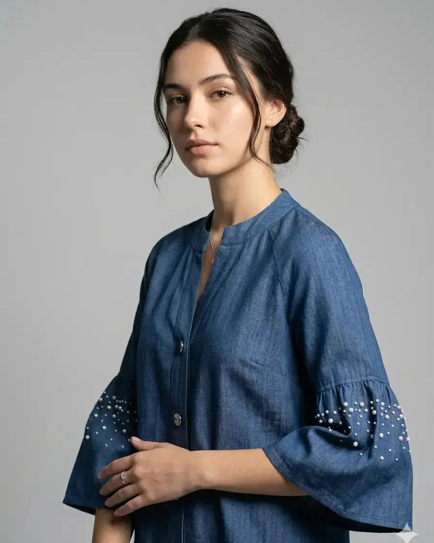 Camicia con collo coreana DORABELLA