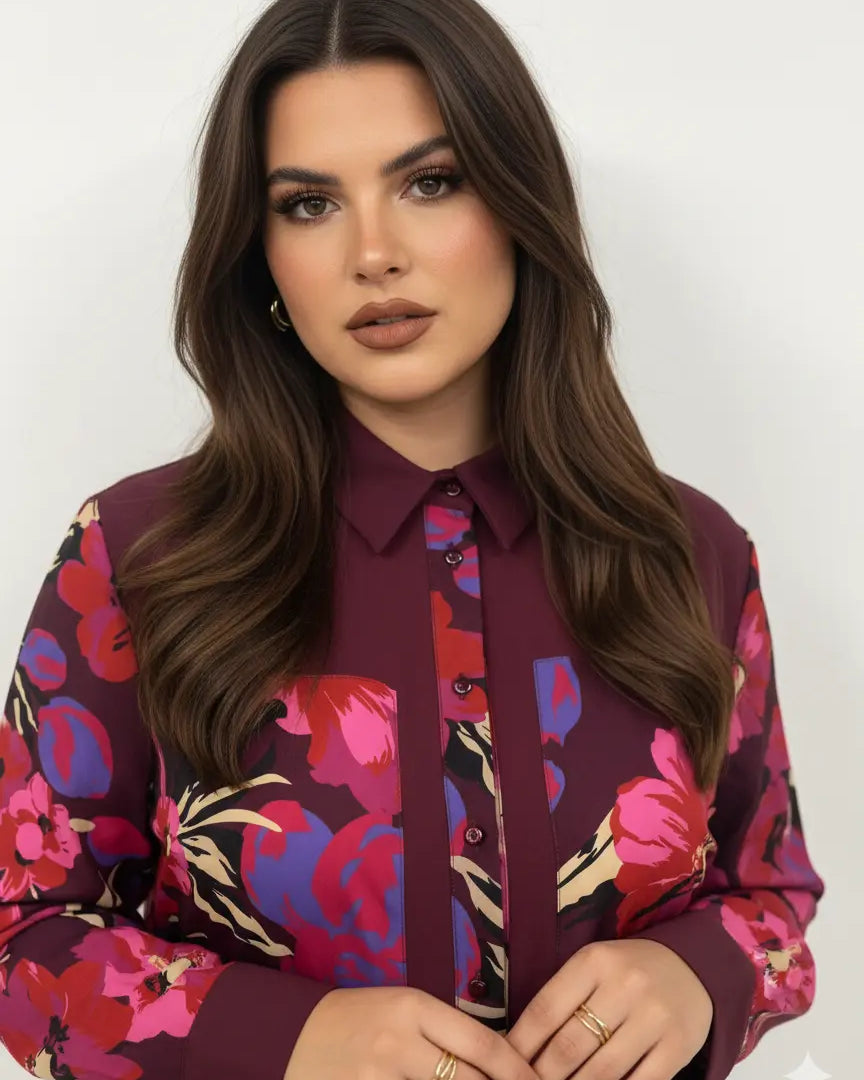 Camicia con fantasia floreale stampata DORABELLA PIU'