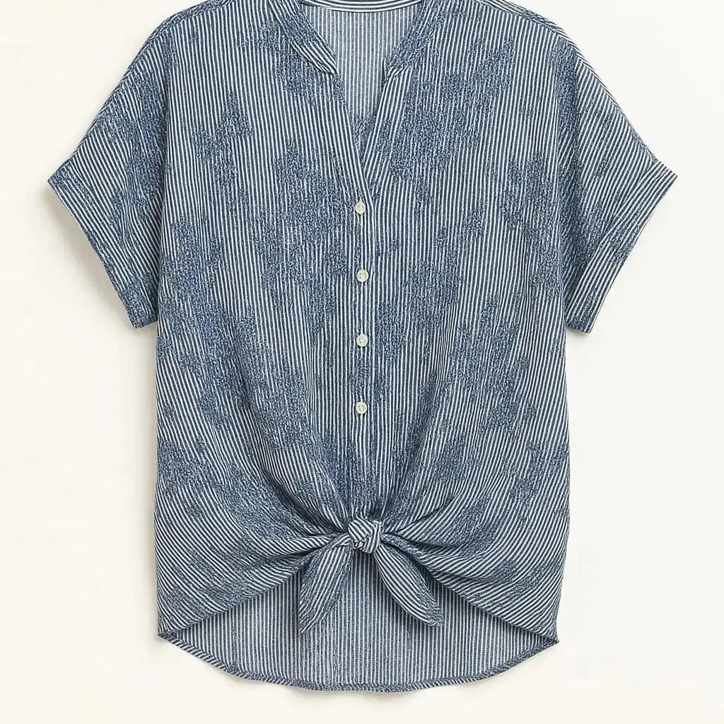 Camicia con manica kimono , abbottonatura e nodo frontali Unica by Dorabella