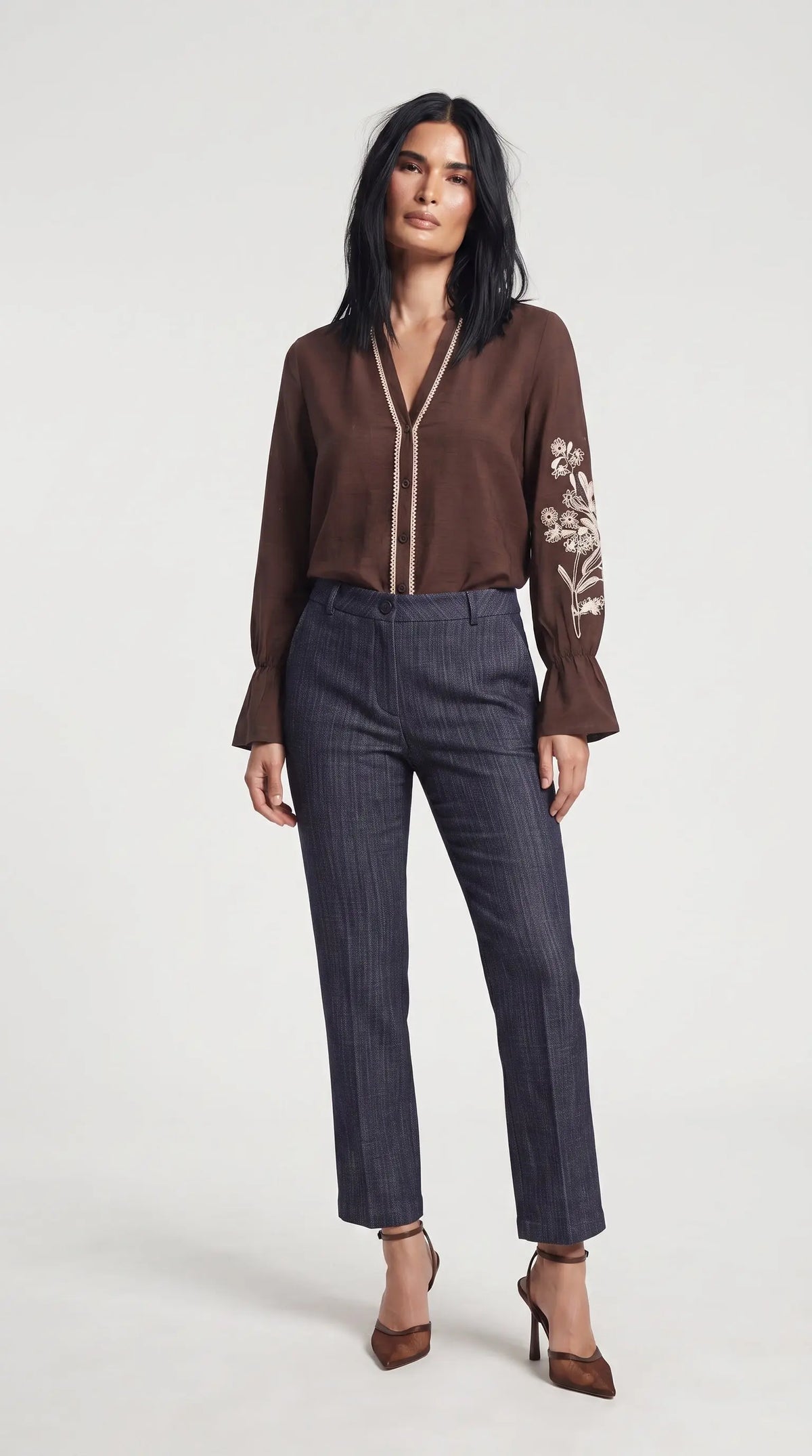 Camicia con ricamo DORABELLA