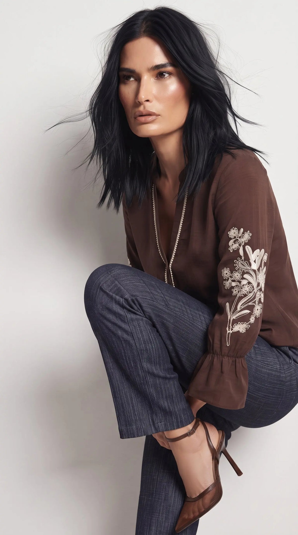 Camicia con ricamo DORABELLA