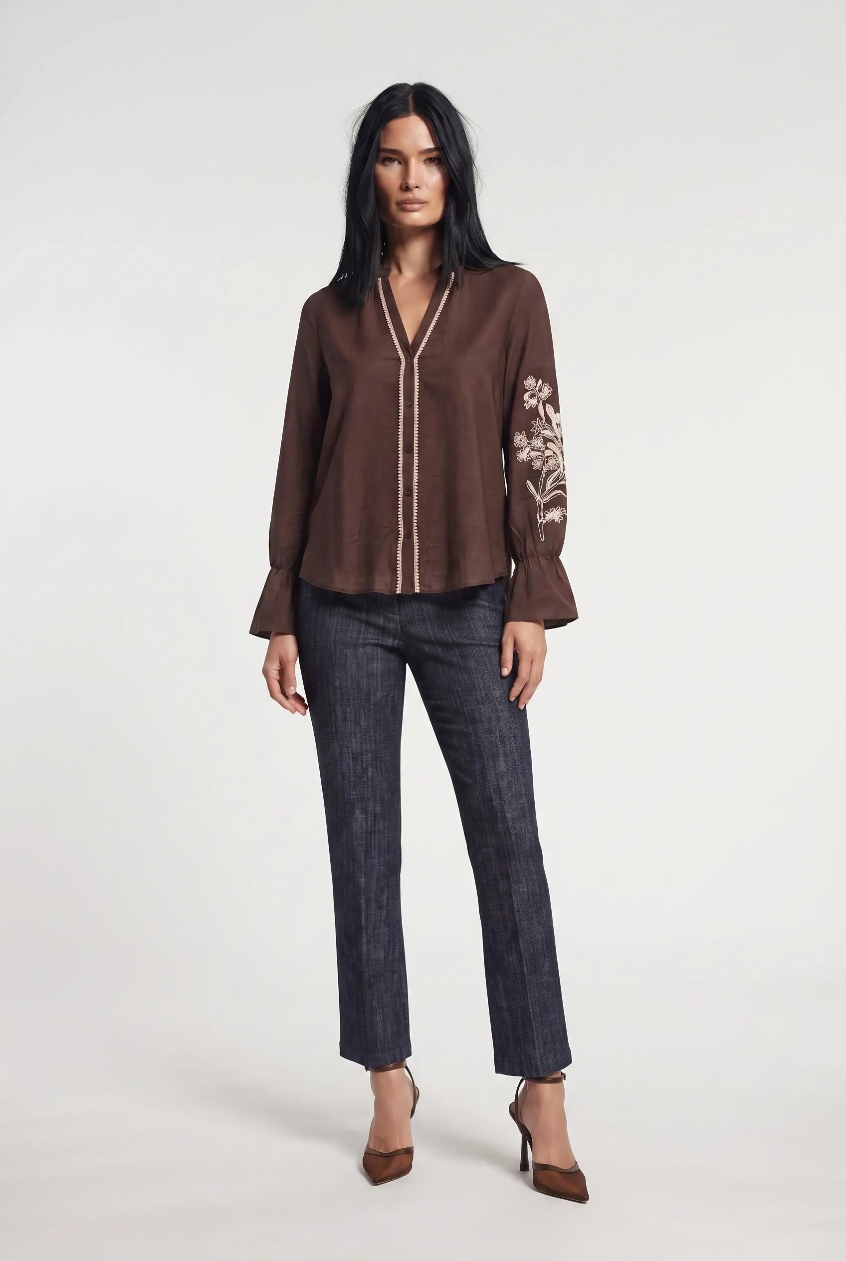 Camicia con ricamo DORABELLA