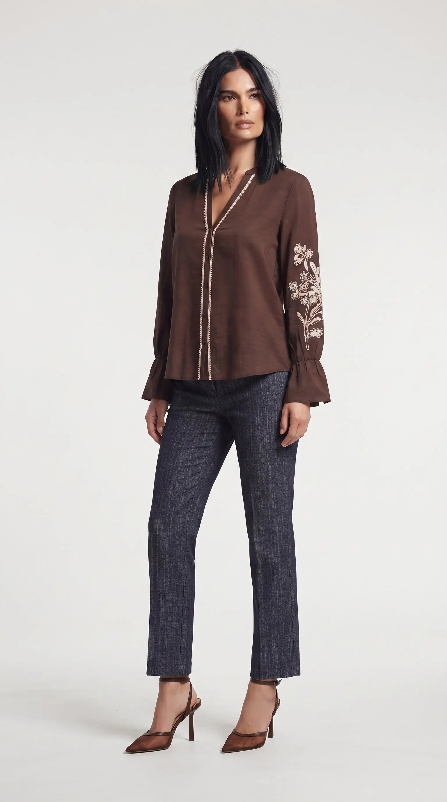 Camicia con ricamo DORABELLA