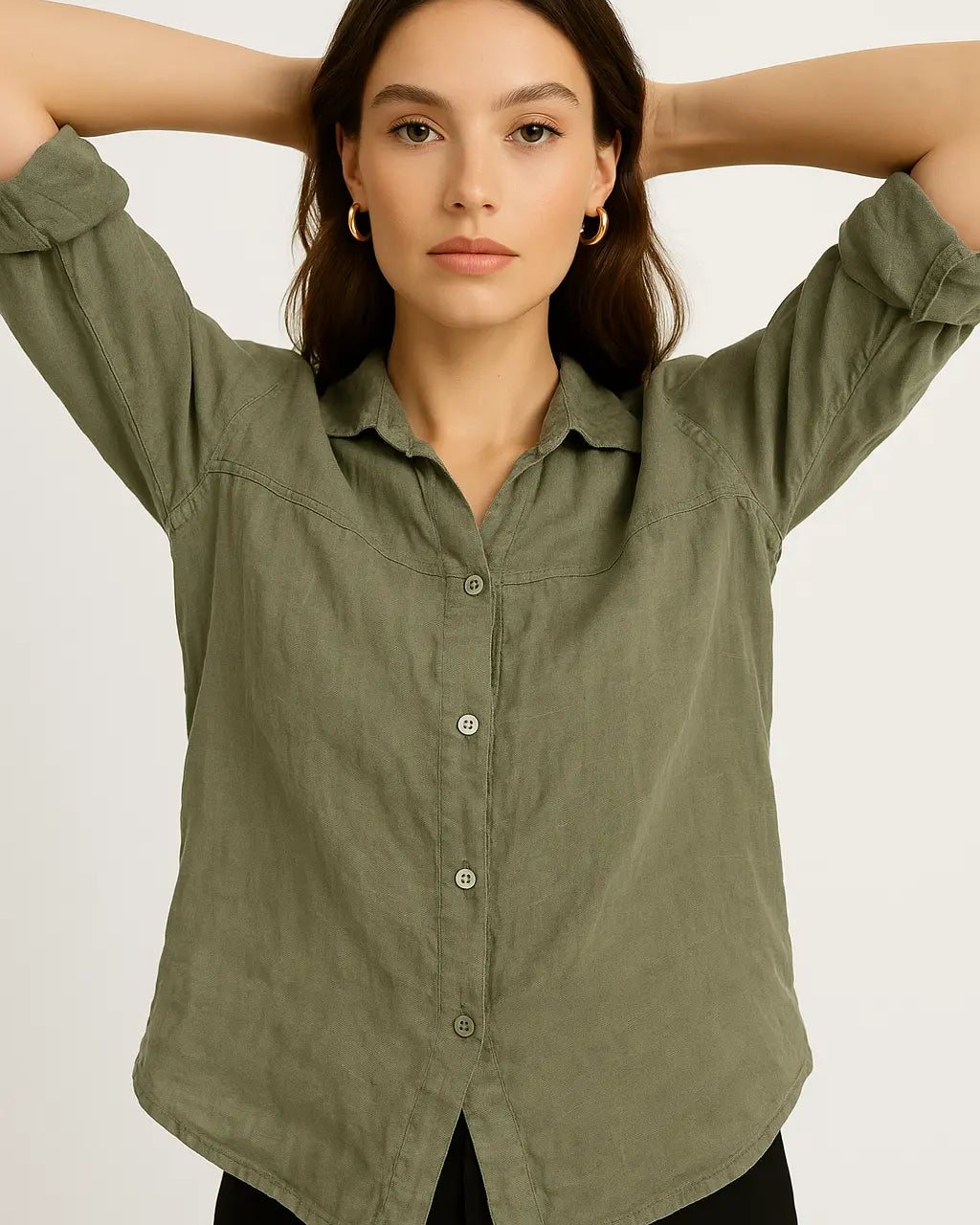 Camicia con tasche frontali e manica risvoltata con pattina Unica by Dorabella