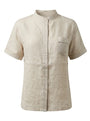 Camicia coreana con taschino  e passamaneria in 100% lino DORABELLA