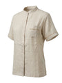 Camicia coreana con taschino  e passamaneria in 100% lino DORABELLA
