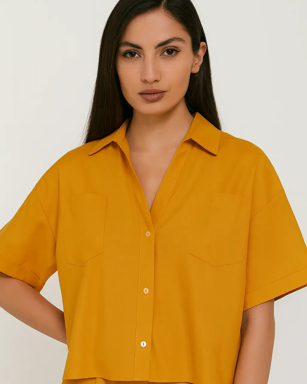 Camicia crop ARANCIO IRONICA