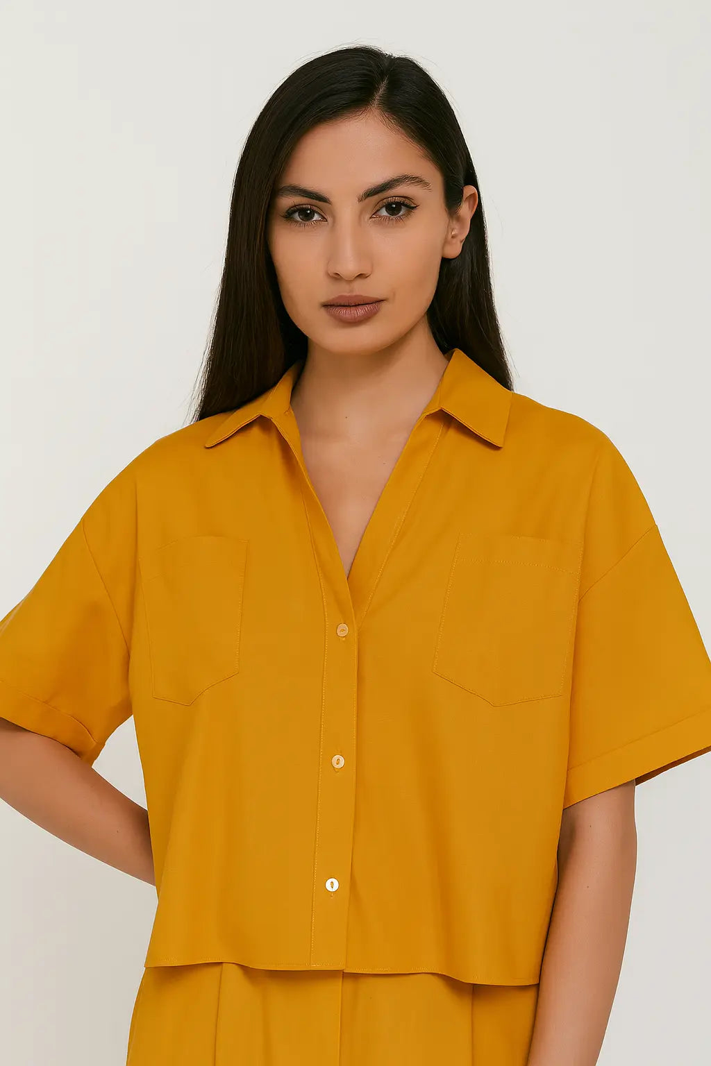 Camicia crop ARANCIO IRONICA