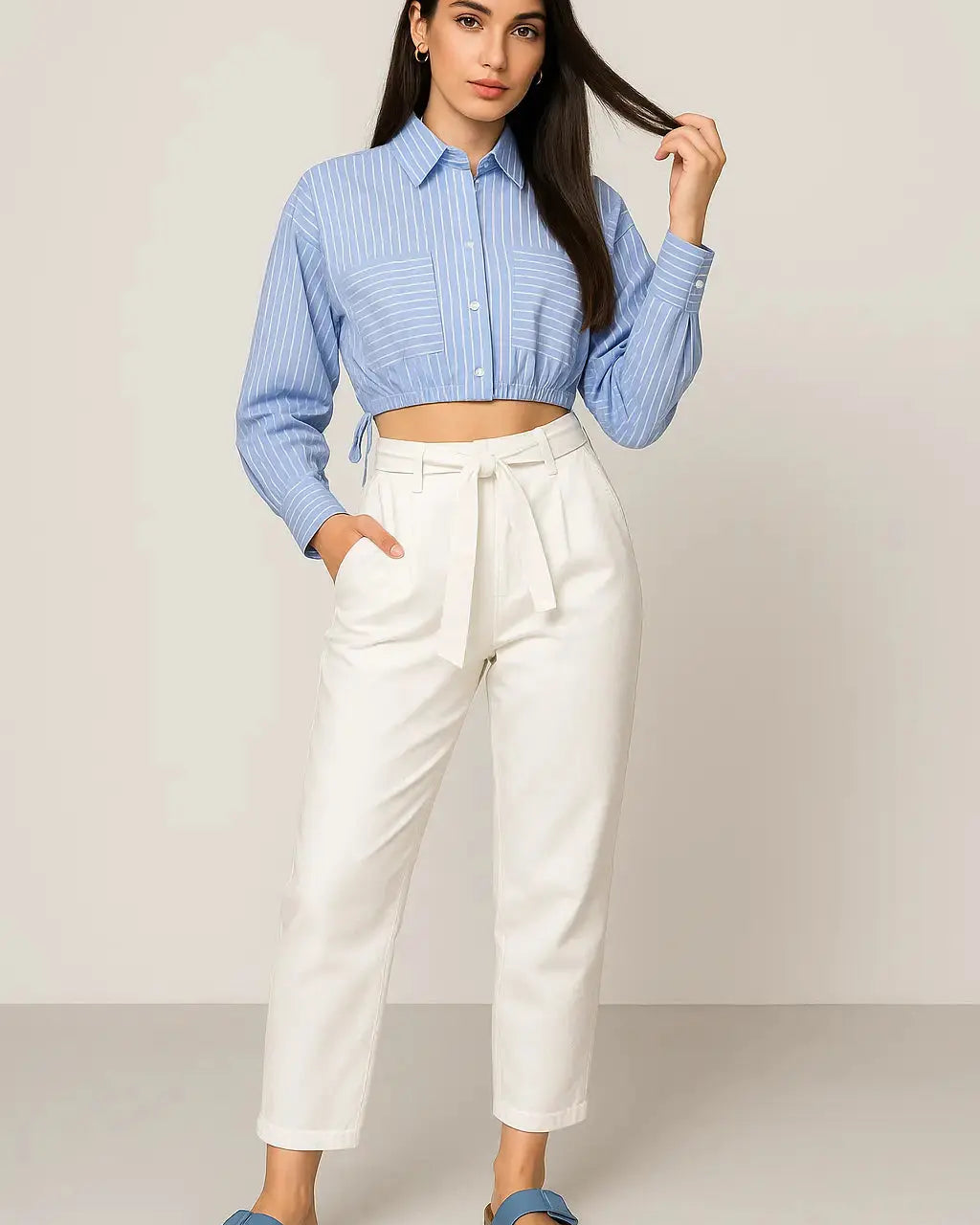 Camicia crop CIELO IRONICA