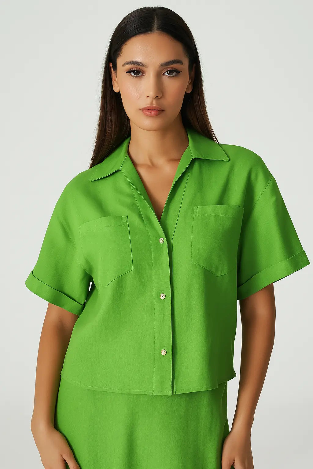 Camicia crop PISTACCHIO IRONICA
