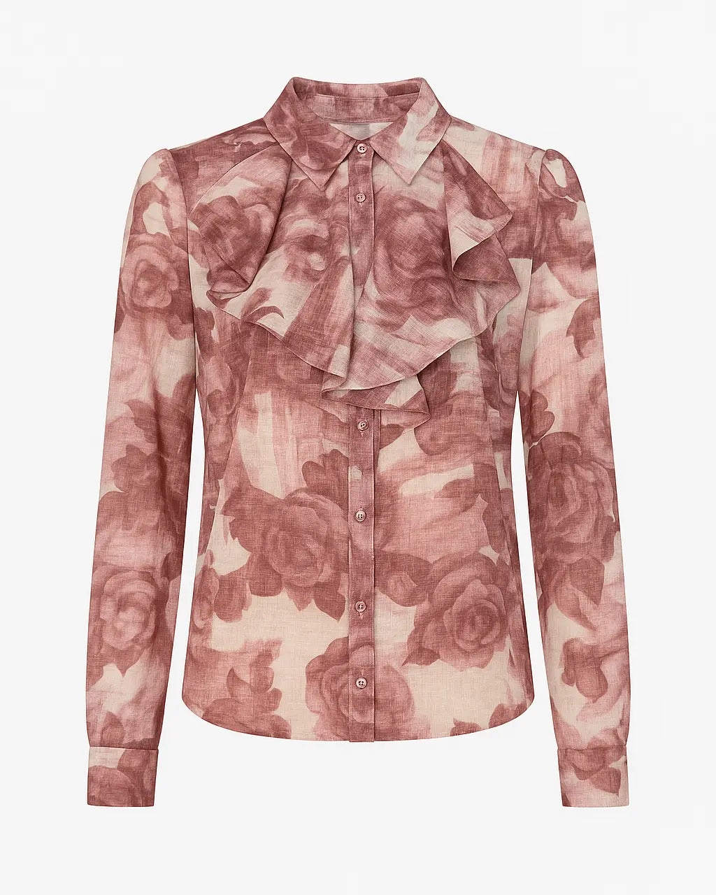 Camicia fantasia con rouches DORABELLA XXL / Fantasia