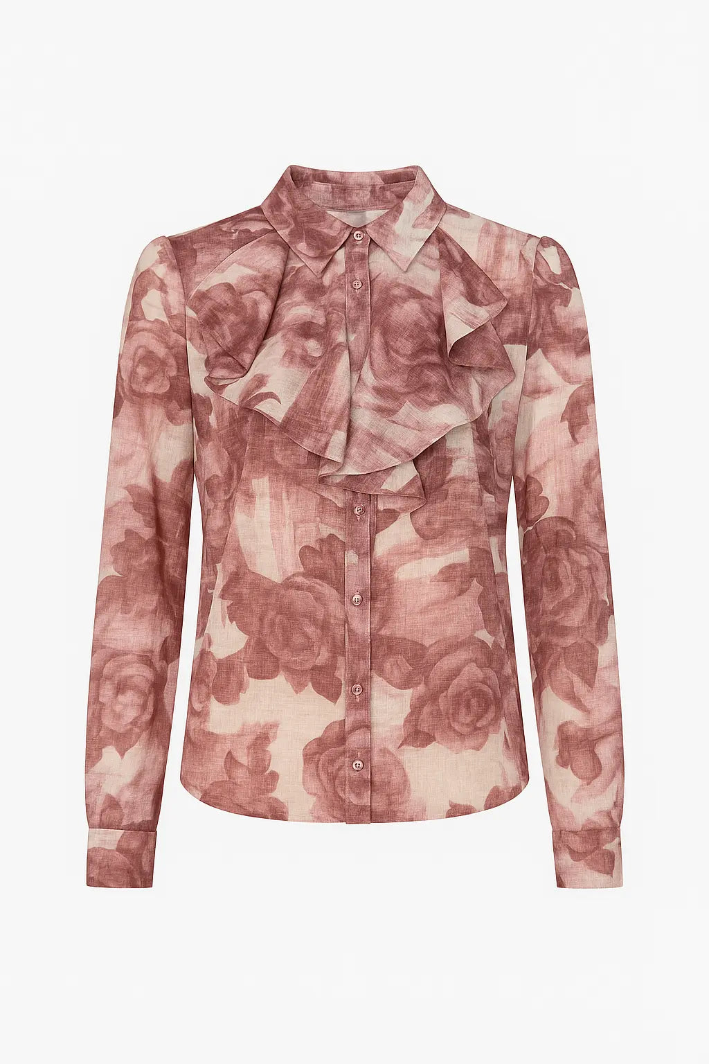 Camicia fantasia con rouches DORABELLA XXL / Fantasia