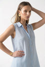 Camicia in mussola rigata a giromanica con godet laterali DORABELLA