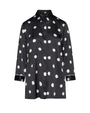 Camicia in raso di viscosa con stampa pois NERO DORABELLA