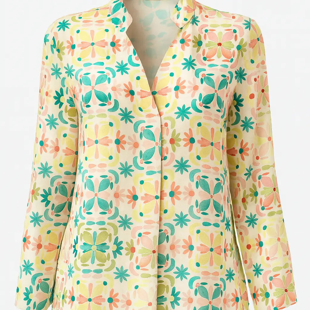 Camicia in viscosa stampata all over DORABELLA