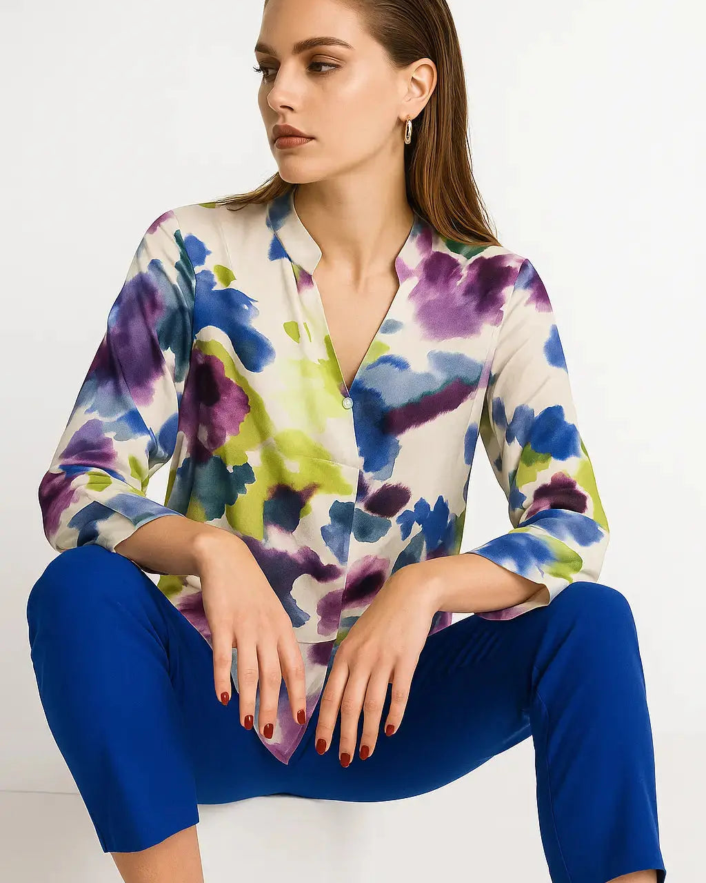 Camicia in viscosa stampata all over DORABELLA