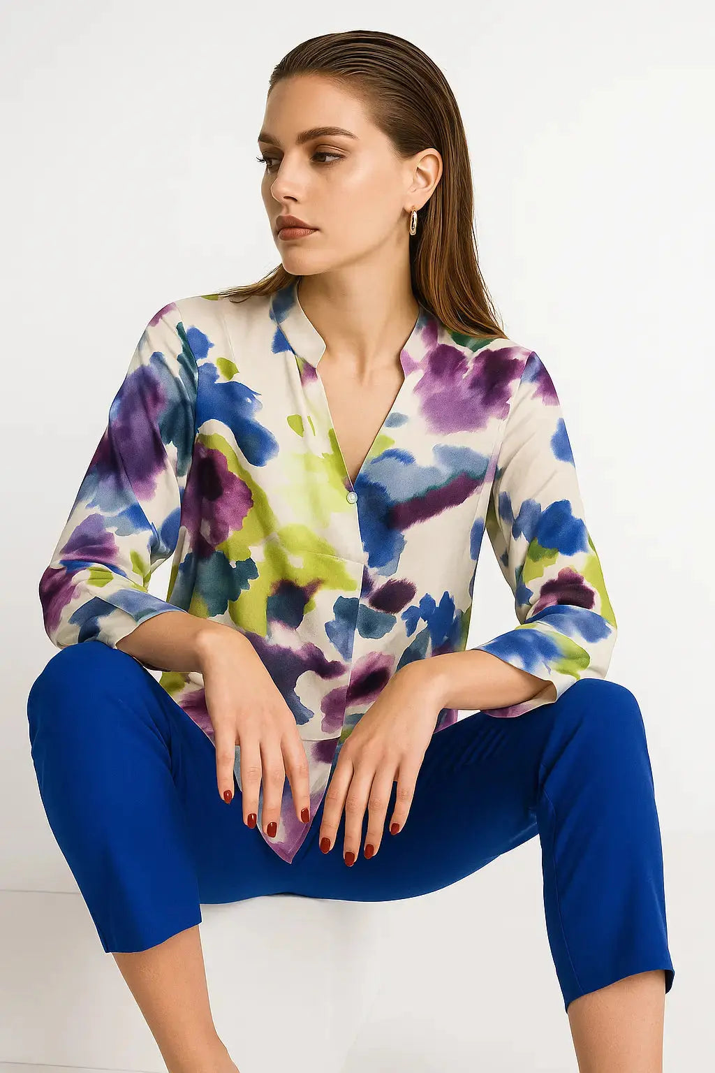 Camicia in viscosa stampata all over DORABELLA