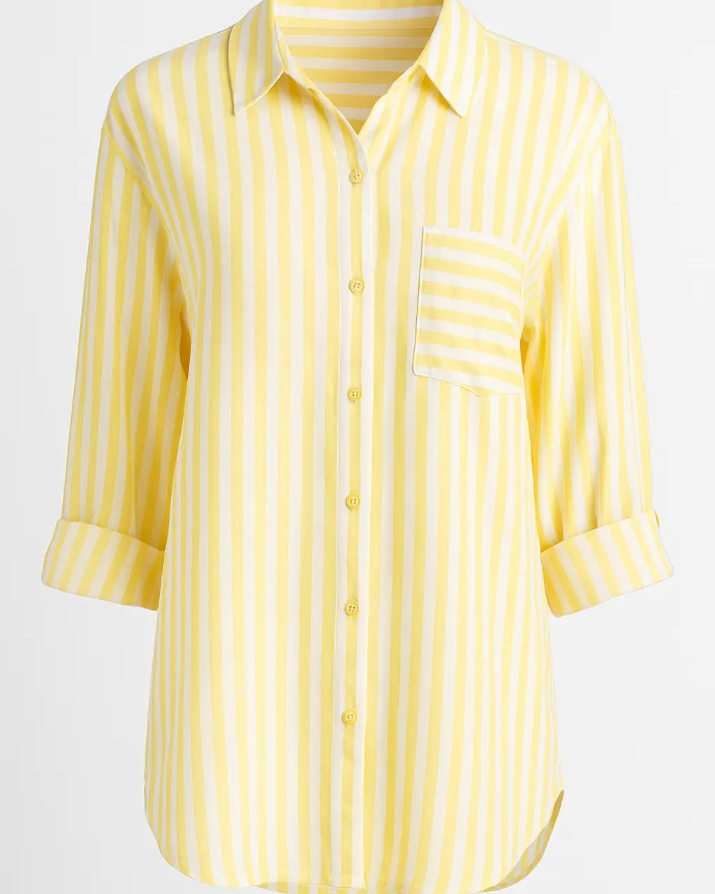 Camicia oversize con maniche lunghe risvoltate e taschino Unica by Dorabella