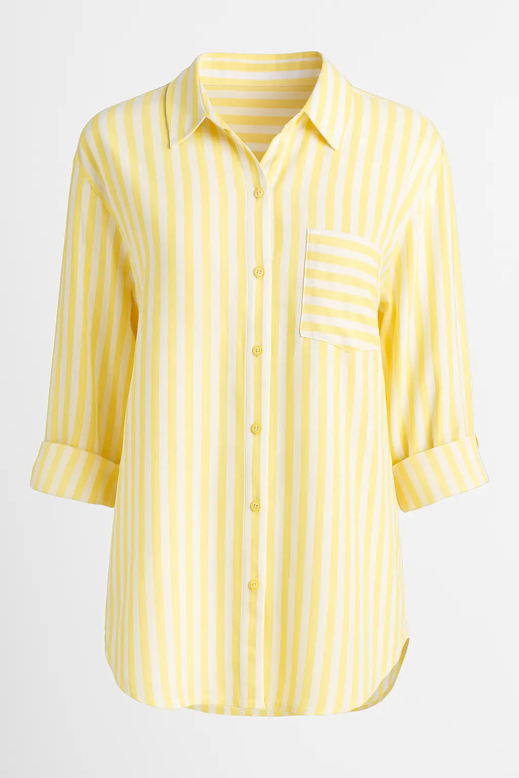 Camicia oversize con maniche lunghe risvoltate e taschino Unica by Dorabella