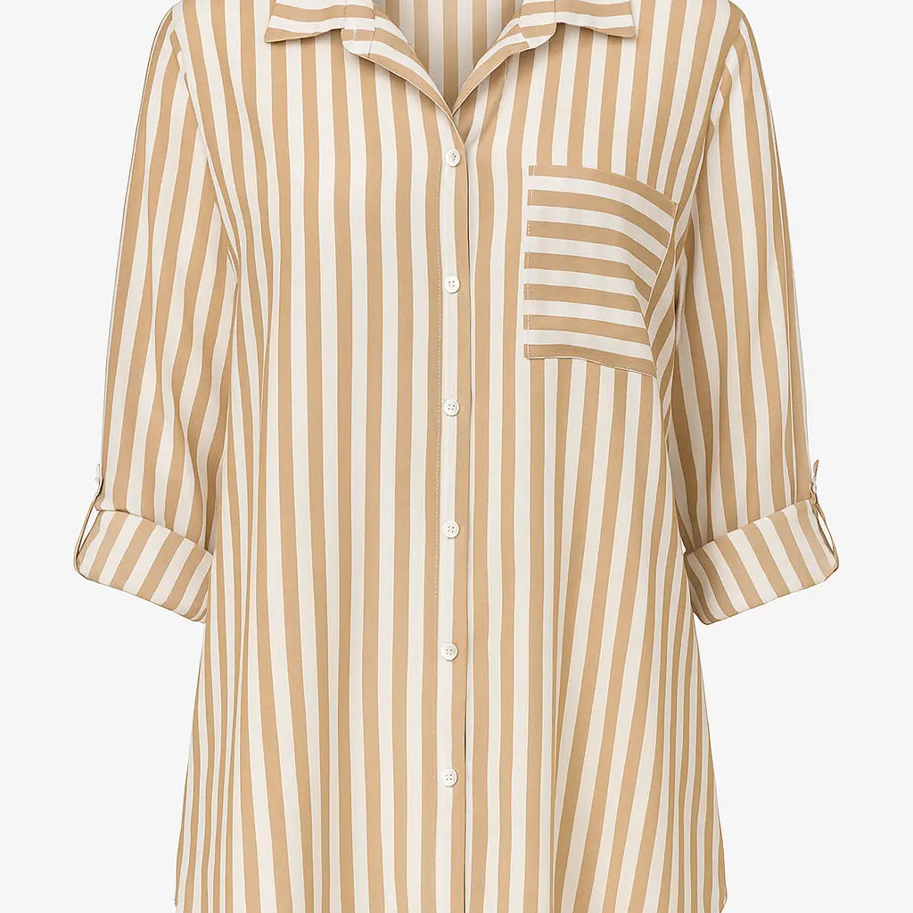 Camicia oversize con maniche lunghe risvoltate e taschino Unica by Dorabella