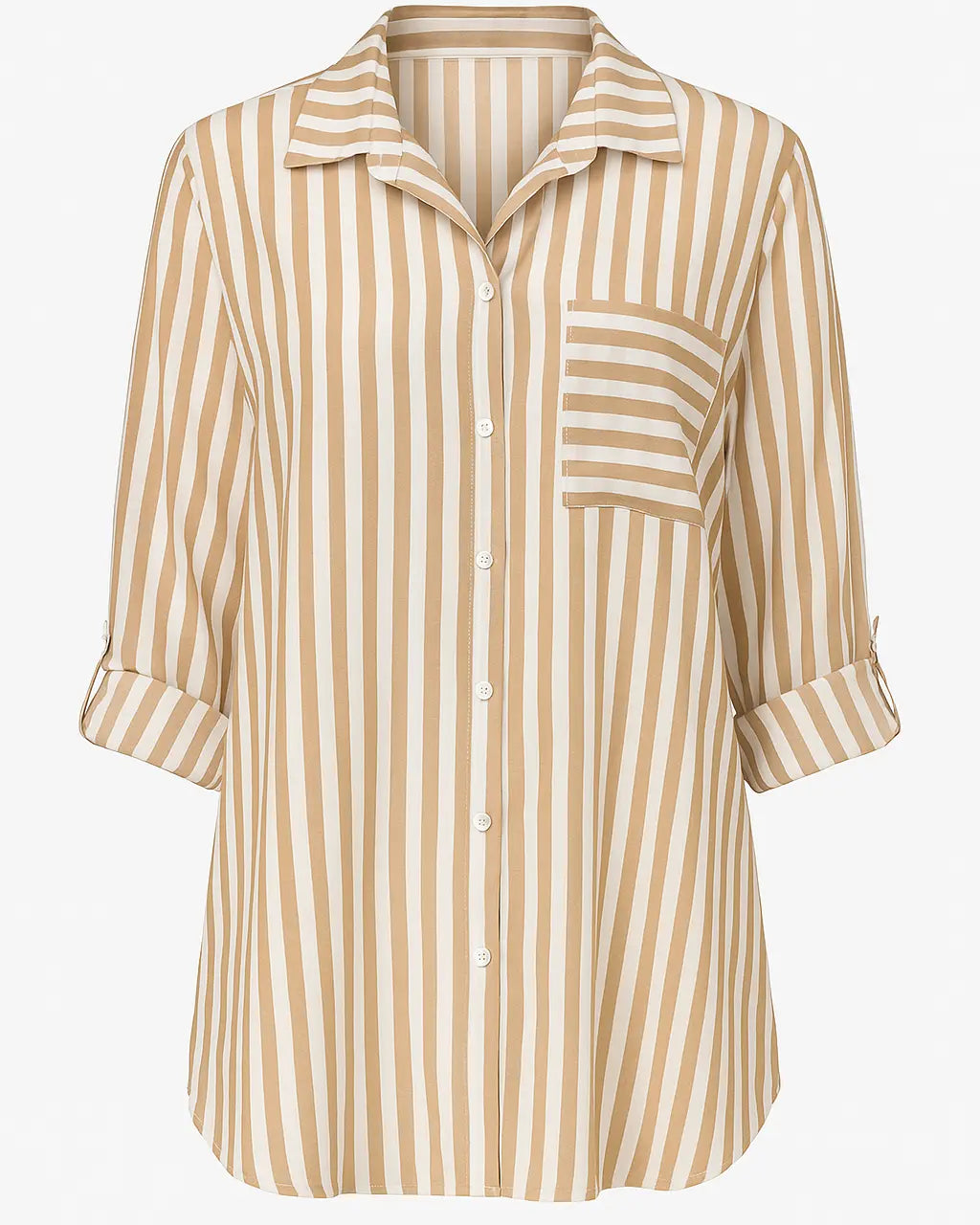 Camicia oversize con maniche lunghe risvoltate e taschino Unica by Dorabella