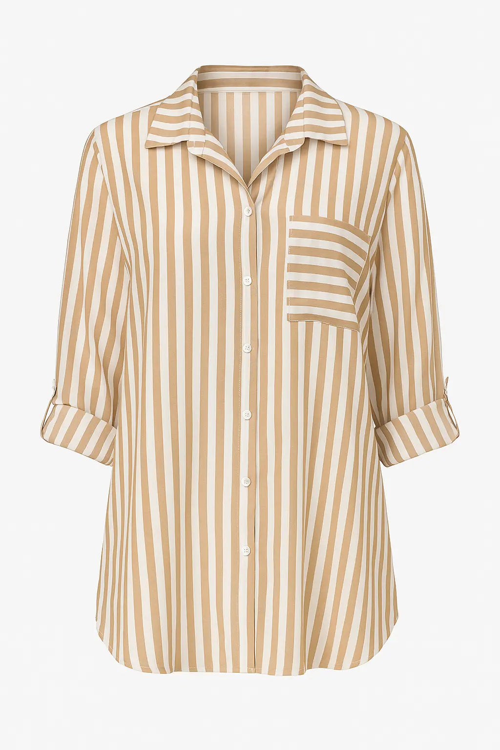 Camicia oversize con maniche lunghe risvoltate e taschino Unica by Dorabella