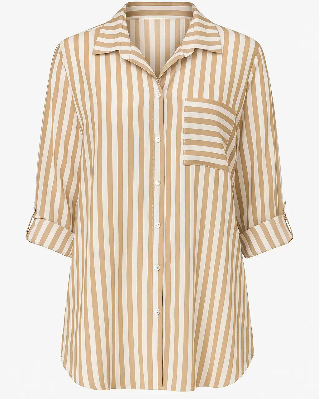 Camicia oversize con maniche lunghe risvoltate e taschino Unica by Dorabella