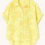 Camicia oversize in popeline rigato con ricami Unica by Dorabella Giallo-Taglia-Unica-Curvy-fino-alla-54