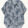 Camicia oversize in popeline rigato con ricami Unica by Dorabella Deep-Blue-Navy-Taglia-Unica-Curvy-fino-alla-54