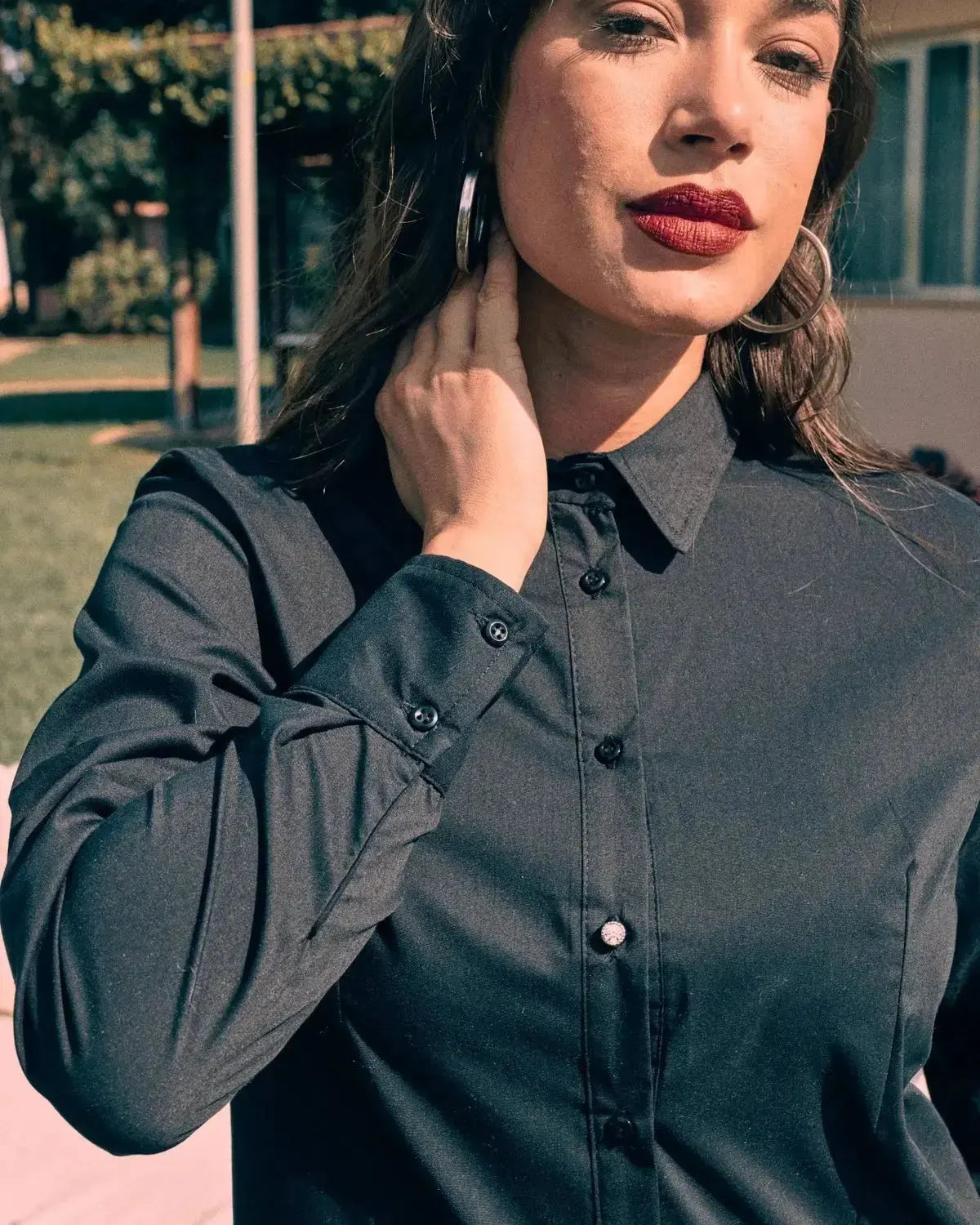 Camicia slim flit con pinces DORABELLA