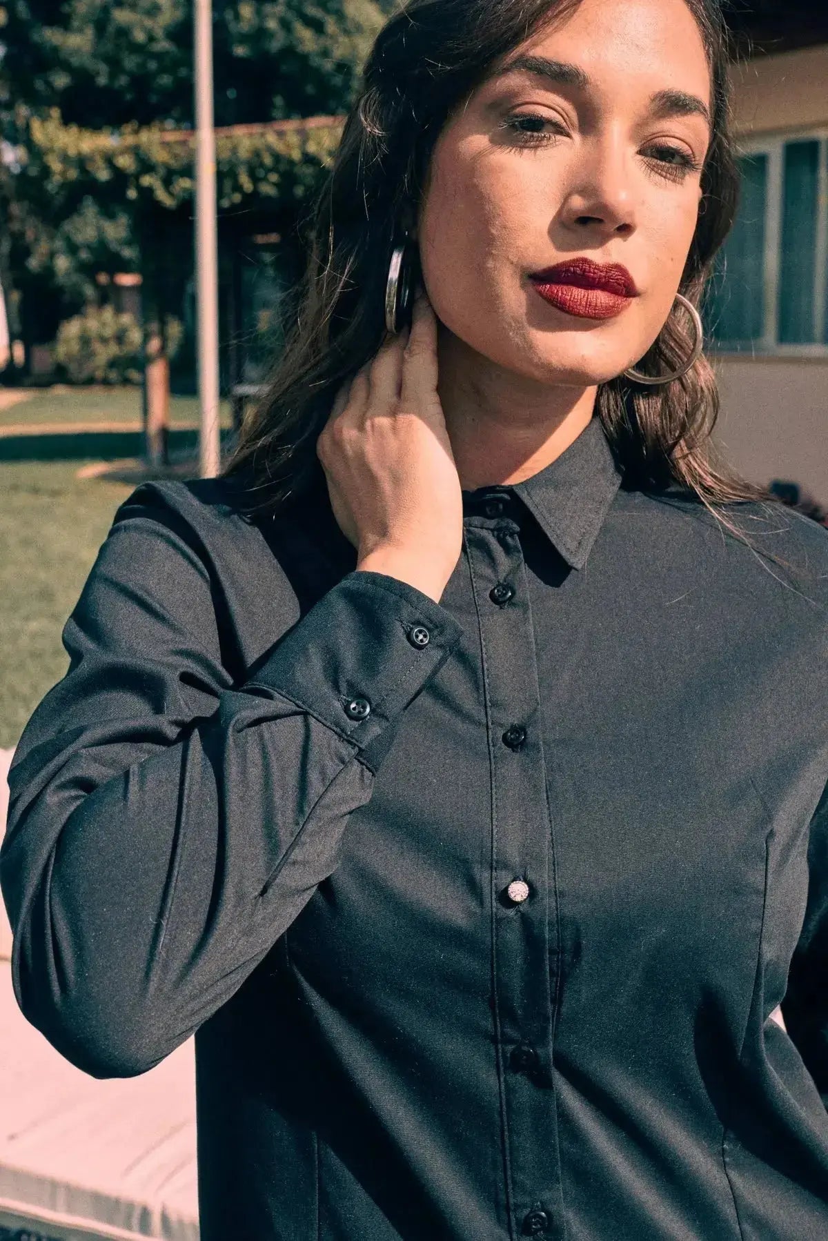 Camicia slim flit con pinces DORABELLA