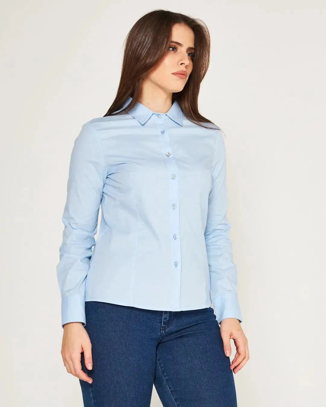Camicia slim flit con pinces DORABELLA