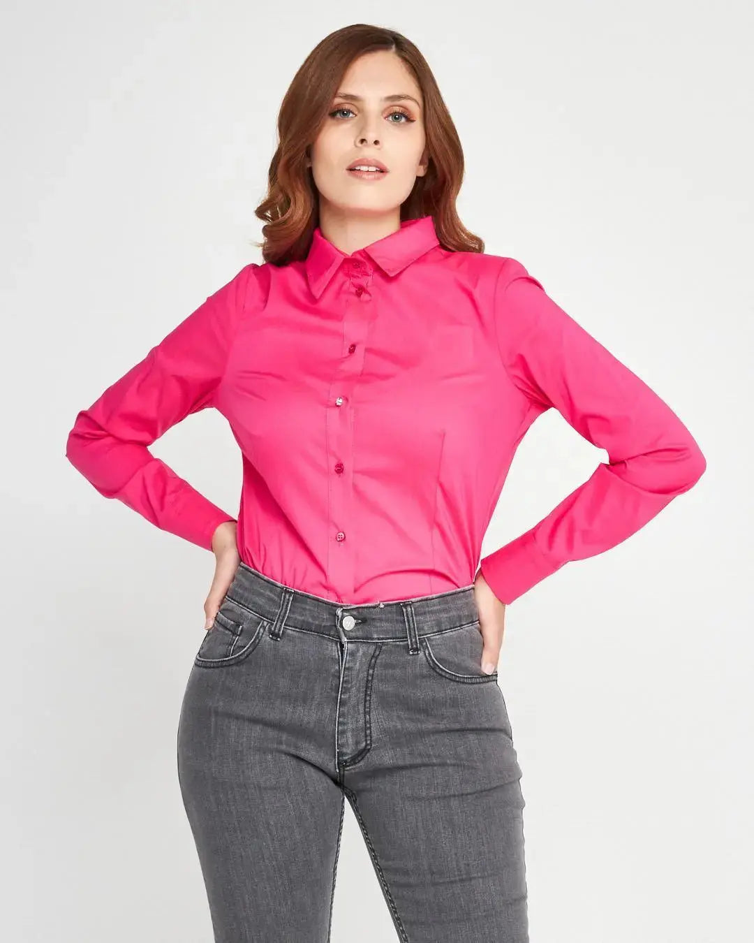 Camicia slim flit con pinces DORABELLA