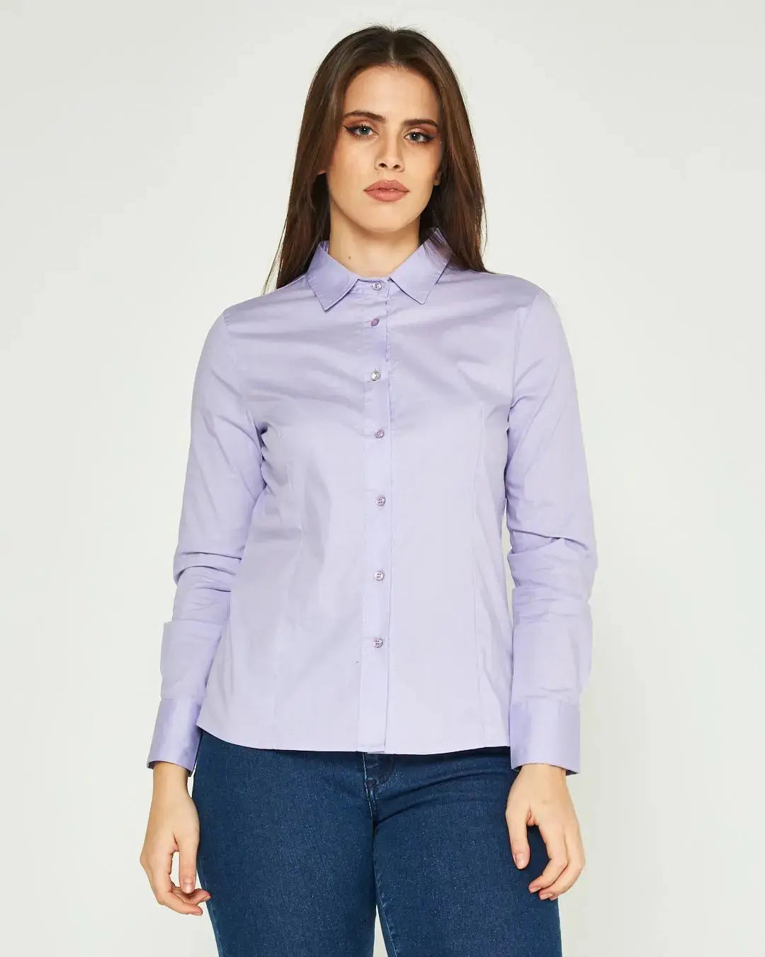 Camicia slim flit con pinces DORABELLA