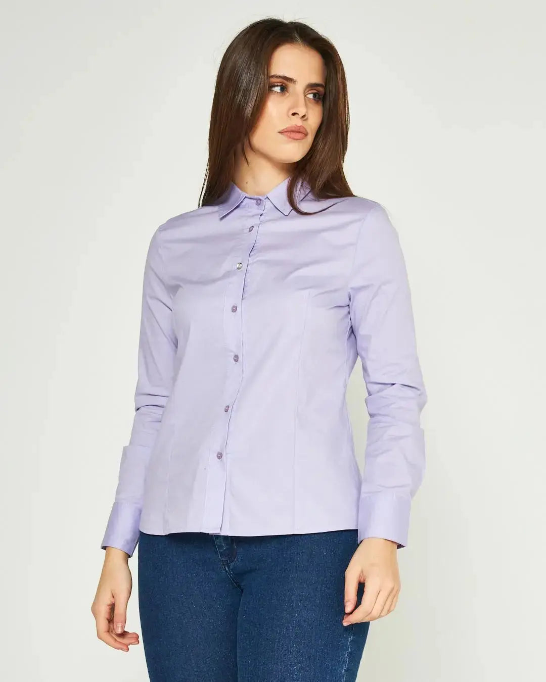 Camicia slim flit con pinces DORABELLA