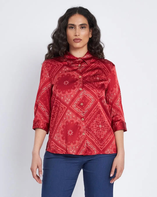 Camicia stampata con manica 7/8 INDIA DORABELLA