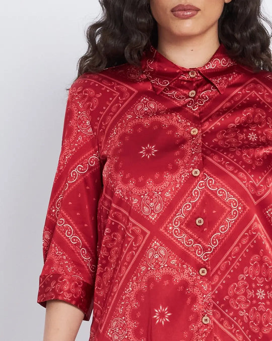 Camicia stampata con manica 7/8 INDIA DORABELLA