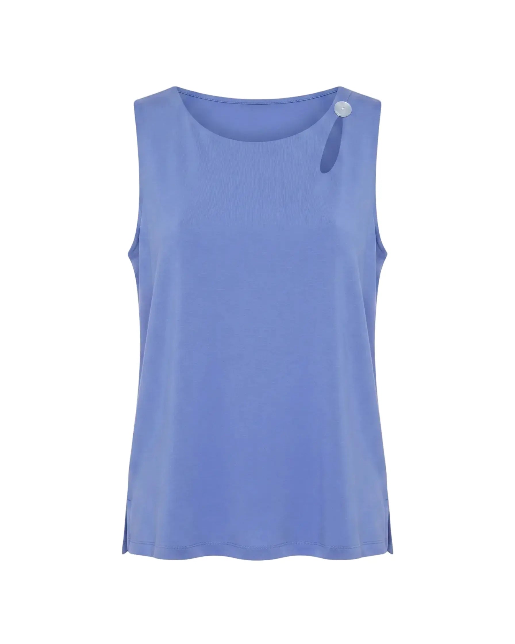 Canotta Fluida con Cut-Out e Bottone Madreperla DORABELLA