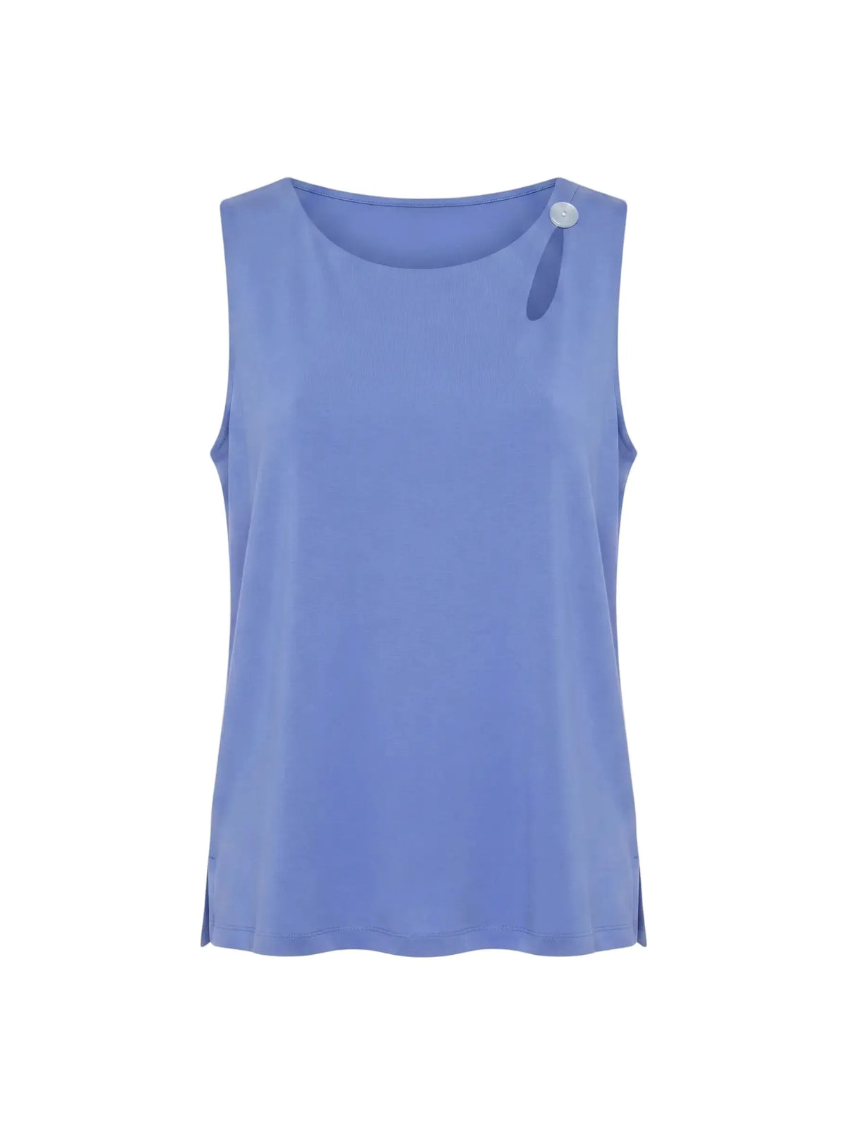 Canotta Fluida con Cut-Out e Bottone Madreperla DORABELLA