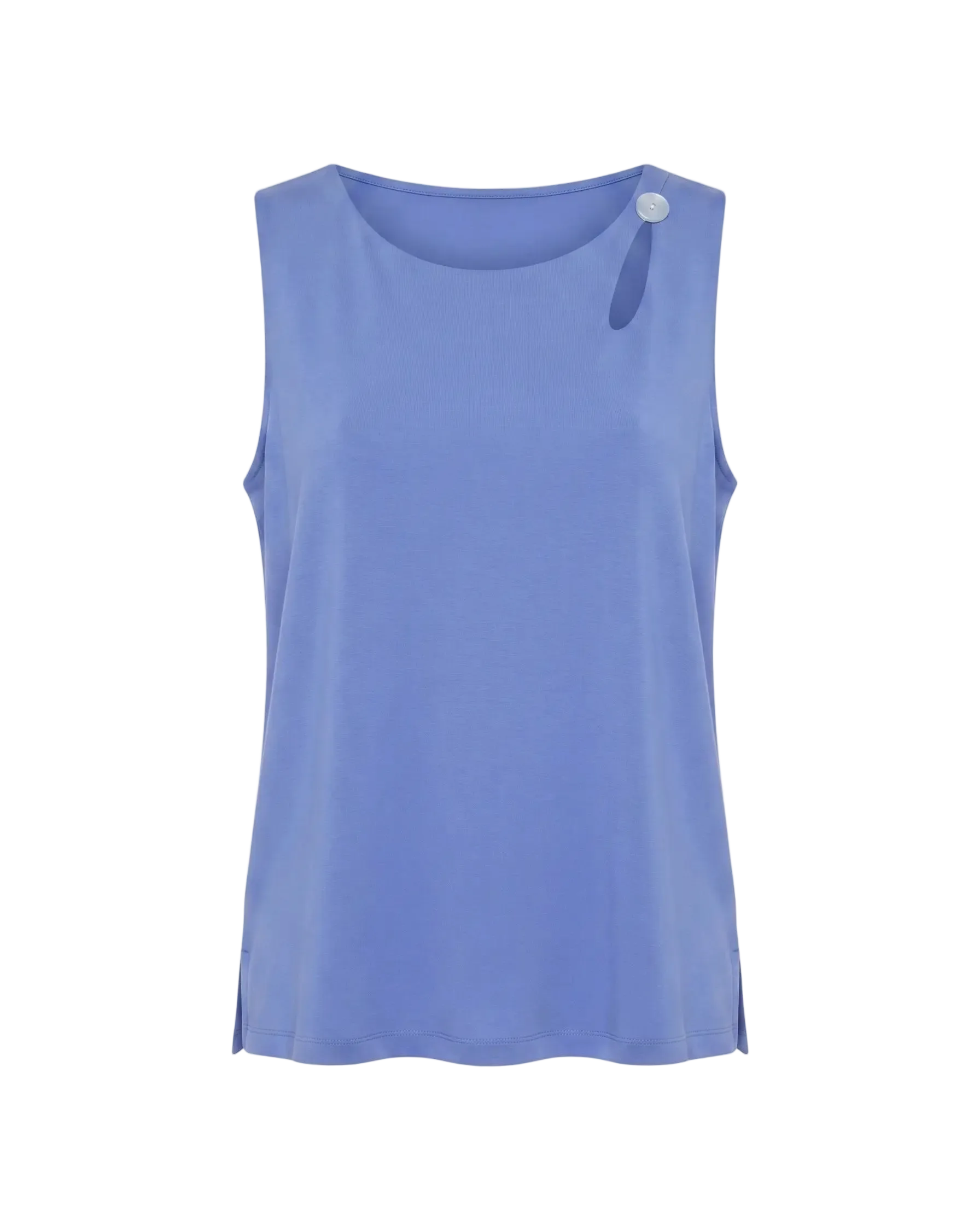 Canotta Fluida con Cut-Out e Bottone Madreperla DORABELLA