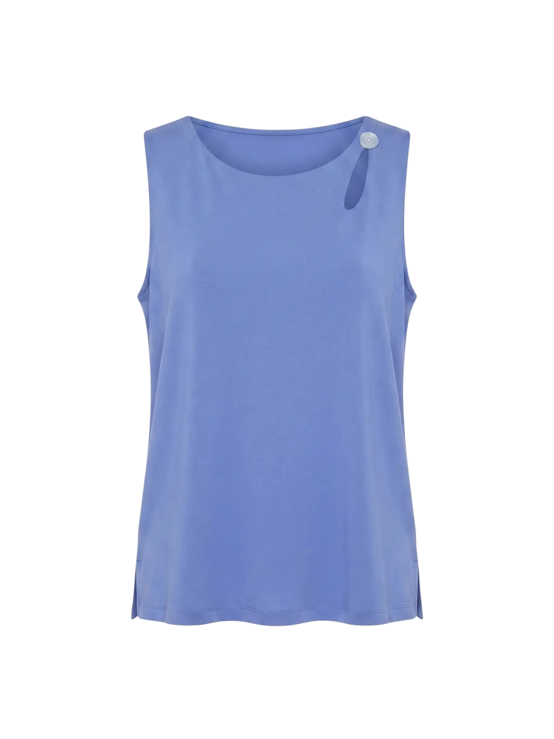 Canotta Fluida con Cut-Out e Bottone Madreperla DORABELLA