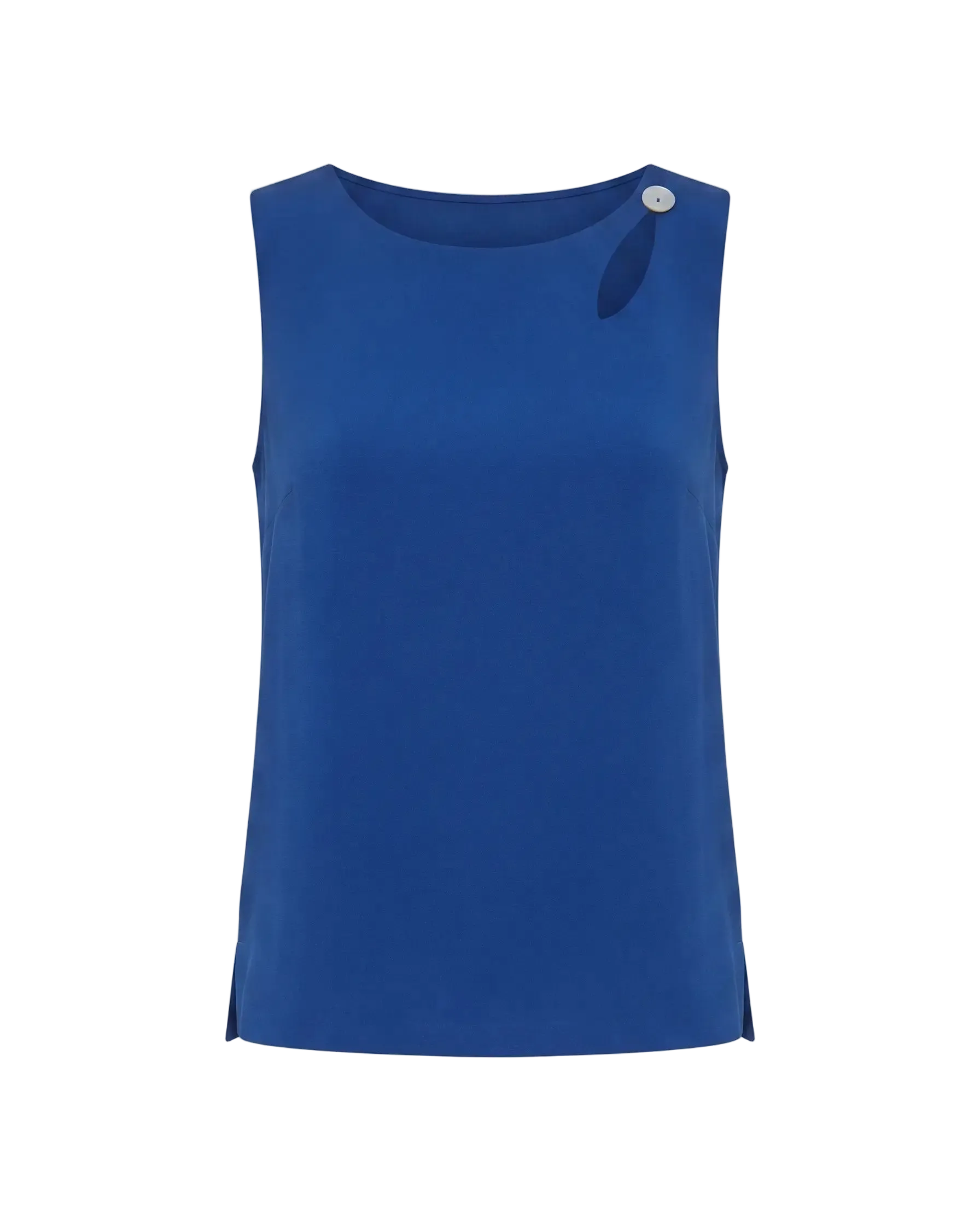 Canotta Fluida con Cut-Out e Bottone Madreperla DORABELLA